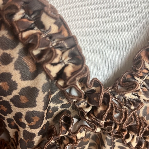 UjENA Sheer Leopard Top / Beach Coverup Medium - Picture 2 of 9